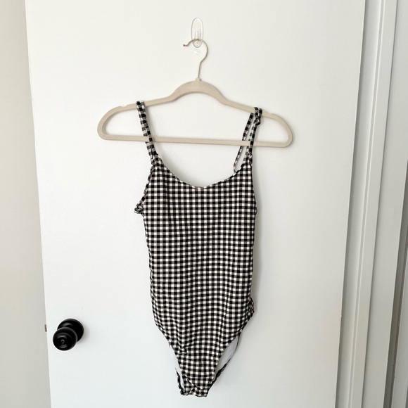 Janela Bay Other - Janela Bay Gingham Black & White One Piece Swimsuit